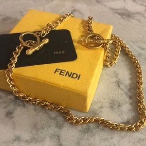 Authentic Vintage FENDI Bracelet and Necklace Set